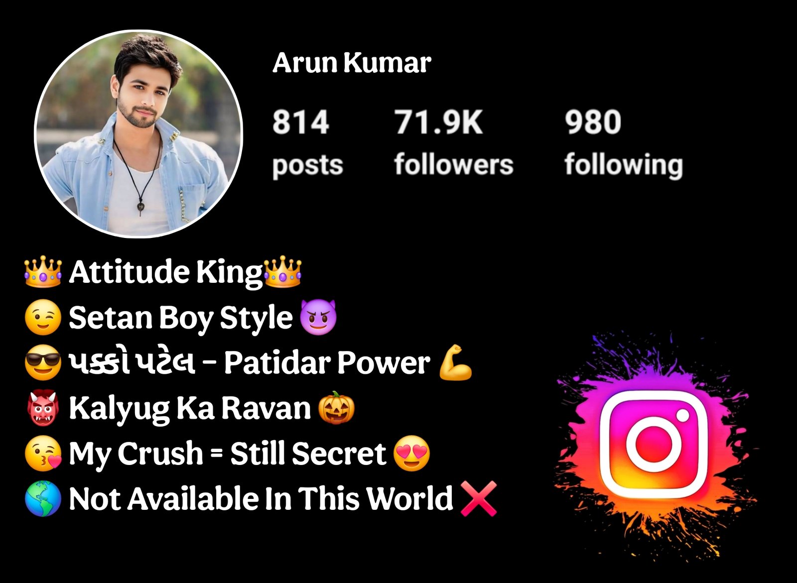 Instagram Bio in Gujarati