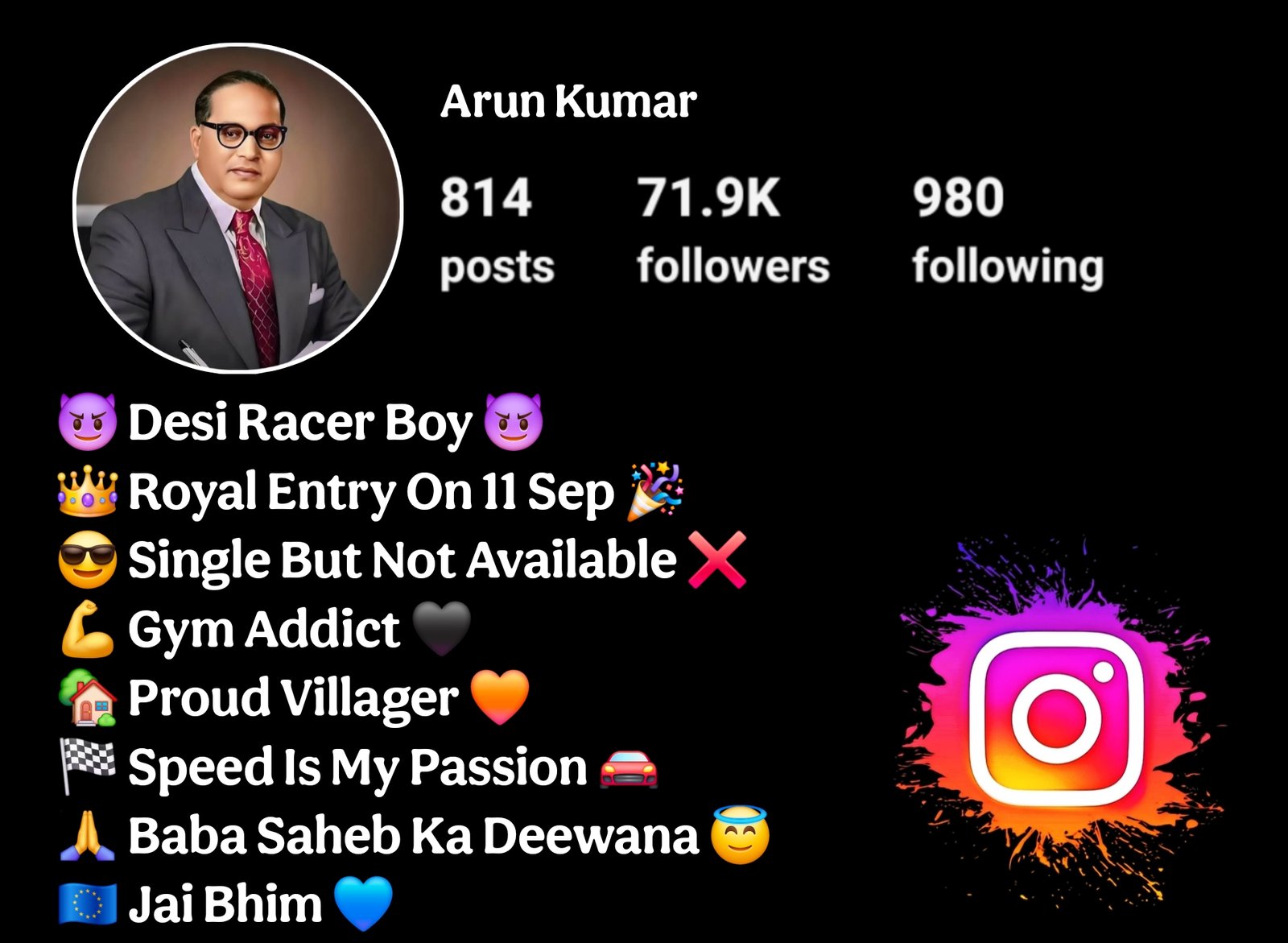 Jai Bhim Bio For Instagram