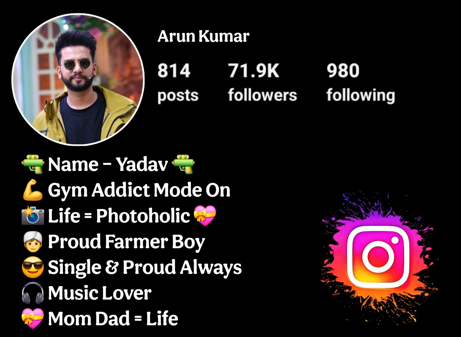 Yadav Bio For Instagram