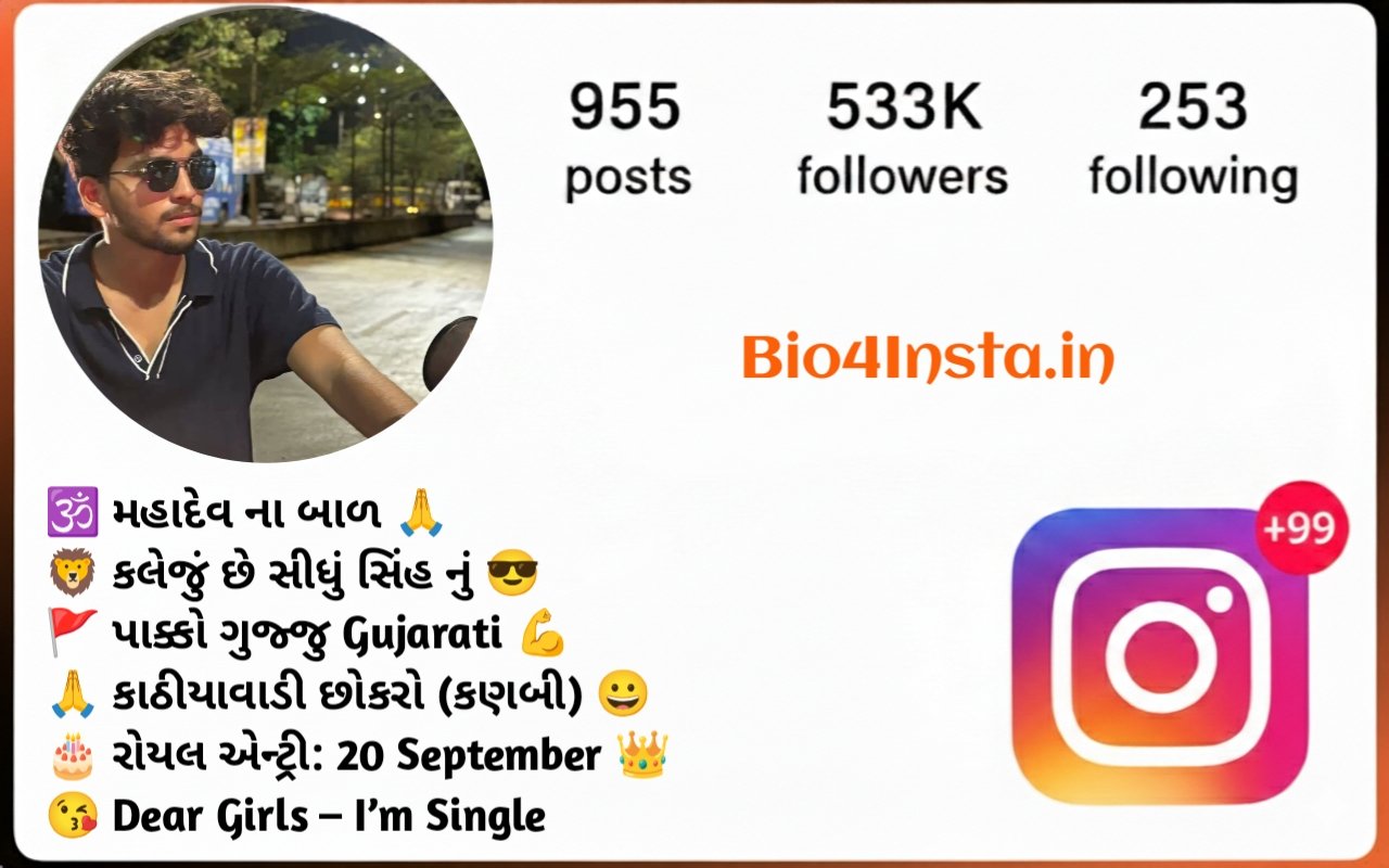 Best Instagram Bio in Gujarati