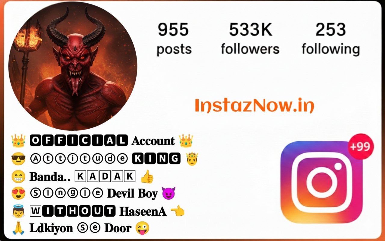 Devil Bio For Instagram