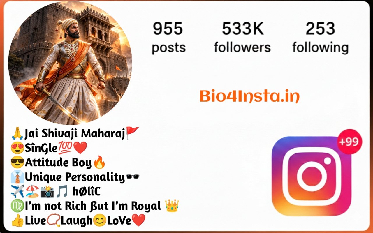 Instagram Bio For Shivaji Maharaj